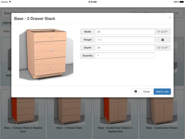 Thermwood CNC Mobile App - Resize and Choose Quantity