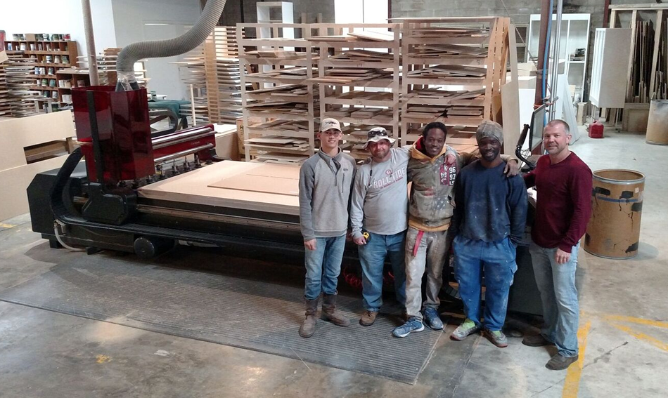 Larry Crutchfield and the guys of Alpha Woodworks in Dothan, AL with their Thermwood Cut Center