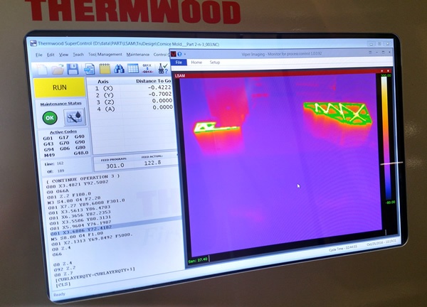 Thermwood LSAM Real-time Full Color Thermal Image of the Part